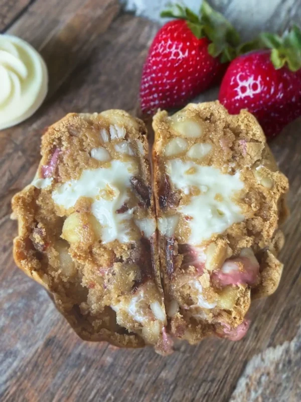 Gluten Free Strawberry White Chocolate Macadamia NY Style